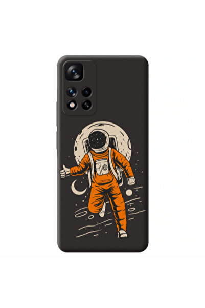 Other Xiaomi Redmi Note 11 Pro 5G Hitchhike Black Colored Silicone TPU Θήκη