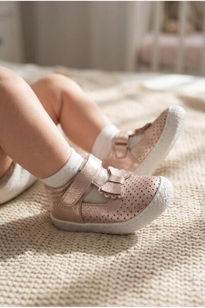 Tuğba Ortopedi 751 Orthopedic 100% Genuine Leather Baby Girl Powder First Ste...