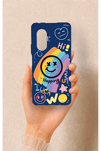 Vip Case Huawei Nova 9Se Uyumlu Happing Smile Desenli Silikon Kılıf