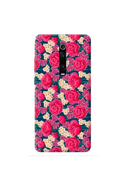 Other Xiaomi Mi 9T Pro Red and pink Flowers Transparent Silicone TPU Θήκη