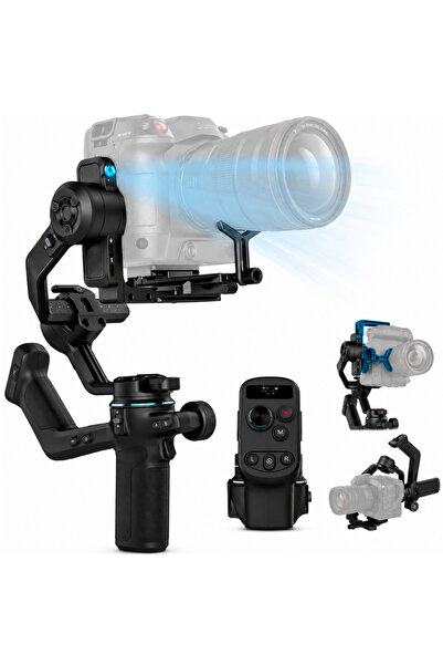 Velixo Професионален стабилизатор за DSLR и безогледални фотоапарати, 3-осов,...