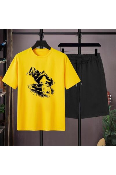 ZEMLİYA Sara Unisex Oversize Shorts Set Short Sleeve T-Shirt Comfortable Fit ...