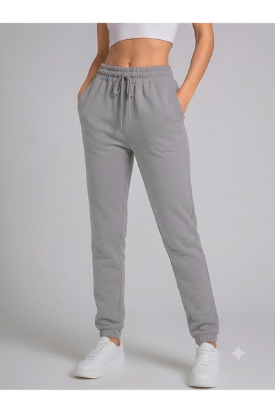 Green Hill Plain Dyed Gray Women's Sweatpants