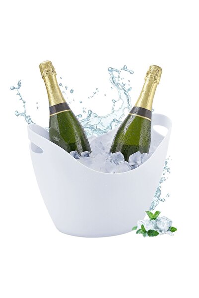 Relaxdays Răcitor de șampanie Relaxdays, 8L, alb, 25.5x25.5x35cm