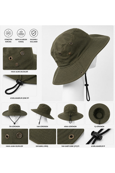 PROHUNTER Summer Foldable Safari Fedora Hat