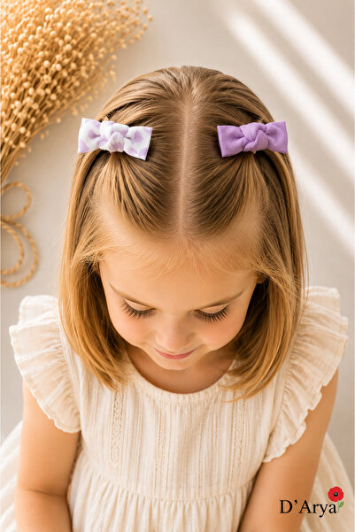 Darya Knotted Bow Snap Hair Clips Set of 2