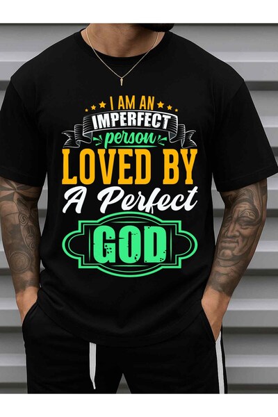17TAKI Men'S Christian Faith T-Shirt Perfectly Imperfect in Love by God Heavy...