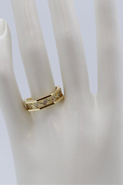 Bade Jewelry خاتم فولاذي ذهبي فاخر بتصميم حجري متعرج حديث مقاوم للصدأ