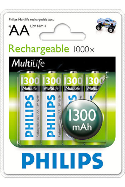 Philips Επαναφορτιζόμενη Μπαταρία AA Ni-MH 1300mAh 1.2V 4 τεμάχια