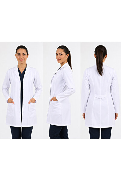 Generic Brand Women's White Classic Collar Doctor Nurse Teacher Visiting Apron