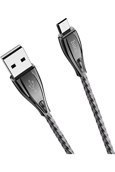 hoco. Hoco U56 Μεταλλική Θωράκιση 1.2μ Πλεκτό Καλώδιο USB 2.0 σε micro USB Γκ...