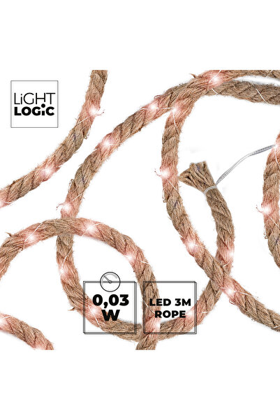 LightLogic Ghirlandă solară LED boho 3m, IP44, lumină caldă, exterior