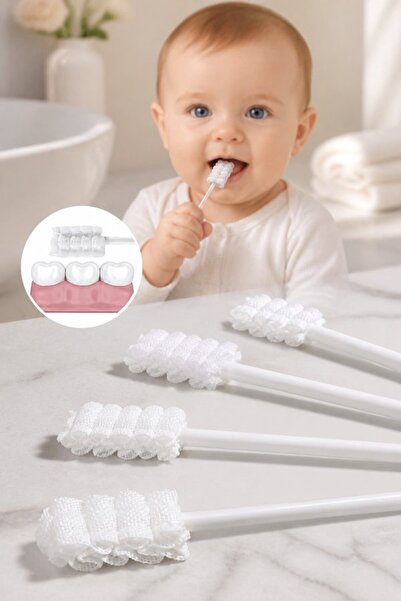 Generic 5 عبوات من مسحات تنظيف الفم القطنية، منظف اللسان، مدلك اللثة، للاستخد...