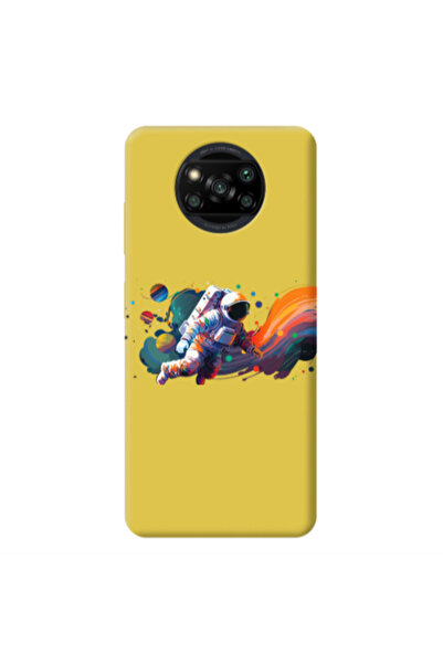 Other Xiaomi Poco X3 /X3 Pro Rainbow Space Yellow Colored Silicone TPU Θήκη