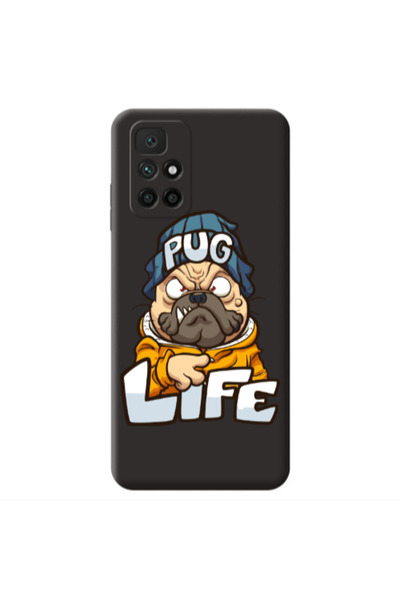 Other Xiaomi Redmi 10 2022 Pug Life 2 Black Colored Silicone TPU Θήκη