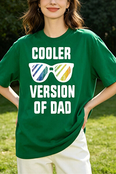 Fleck تيشيرتات نسائية بتصميم مطبوع عليه عبارة "Cooler Version Of Dad" بأسلوب ...
