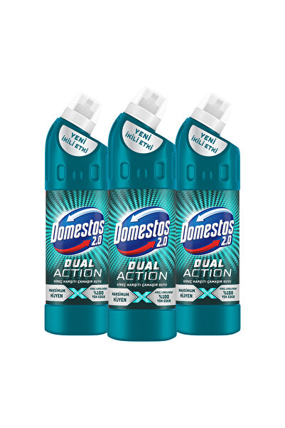 Domestos Dual Action Kireç Karşıtı Çamaşır Suyu 750 ml x3
