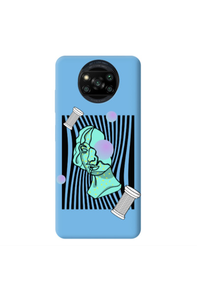 Other Xiaomi Poco X3 /X3 Pro Columns Blue Colored Silicone TPU Θήκη