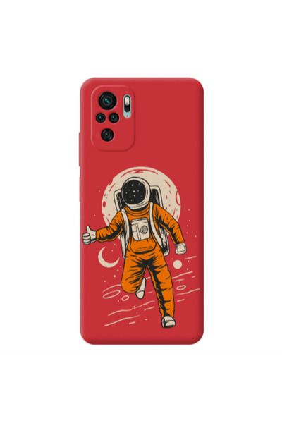 Other Xiaomi Redmi Note 10S Hitchhike Red Colored Silicone TPU Θήκη