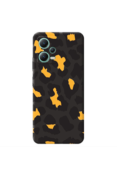 Other Xiaomi Redmi Note 12 Pro 5G Yellow leopard Black Colored Silicone TPU Θήκη