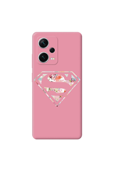 Other Xiaomi Poco X5 Superman logo Pink Colored Silicone TPU Θήκη