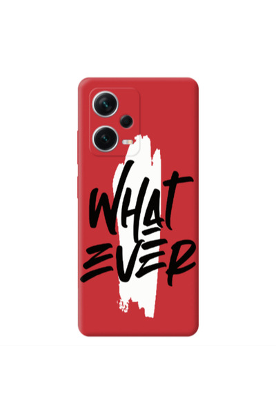 Other Xiaomi Poco X5 What Ever Red Colored Silicone TPU Θήκη