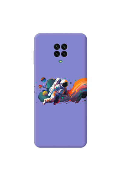 Other Xiaomi Redmi Note 9 Pro Rainbow Space Purple Colored Silicone TPU Θήκη