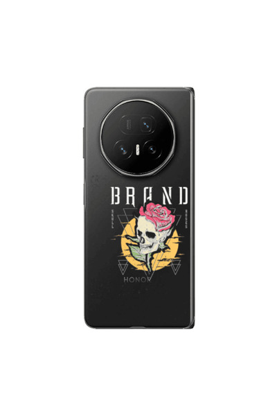 Other Honor Magic V5 Skull Roses Transparent Silicone TPU Θήκη