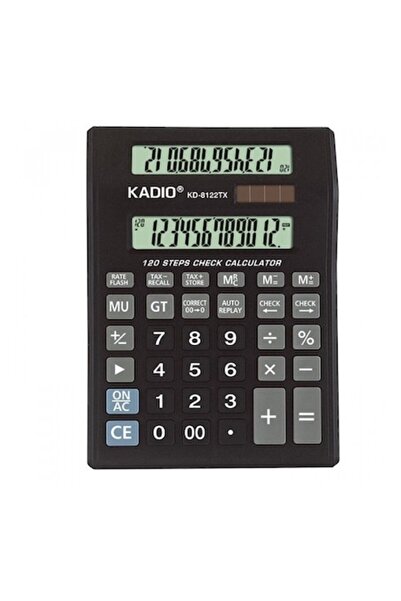 kadio KD8122 TX Calculator de birou, Afișaj dublu, 12 caractere LCD