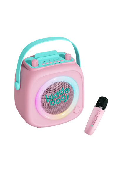 KiddoBoo Παιδικό Καραόκε KidsVoice Ηχείο Bluetooth & Μικρόφωνο 124-Ροζ