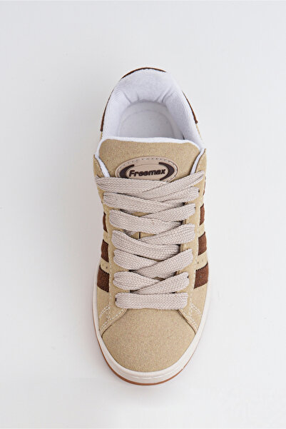 Freemax Stitched Sole Insoles Guaranteed Sneaker Sports Shoes Cmp88 Beige Brown