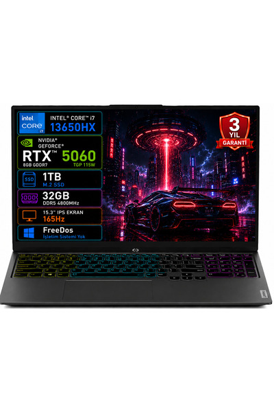 LENOVO Loq 15IPH11 83SL001ATR-02 Intel Core Ultra 7-356H 32GB 1tb SSD RTX5060...