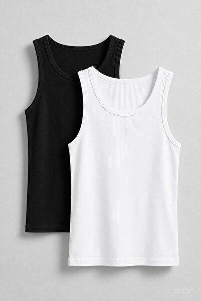 Stylovi Men's Basic Ribbed Undershirt - High Quality Cotton