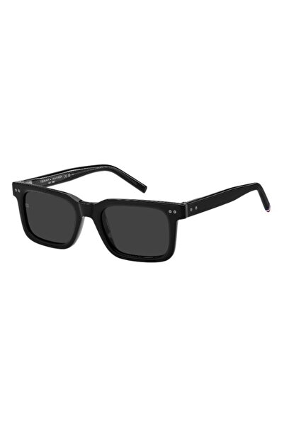 Tommy Hilfiger UV Protected Sunglasses Black Frame Grey Mirror Lens 52mm - TH...