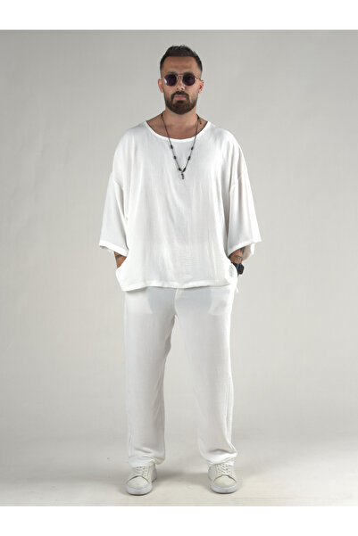 COCOPELLI Oversize Ecru Linen Set Coc3205