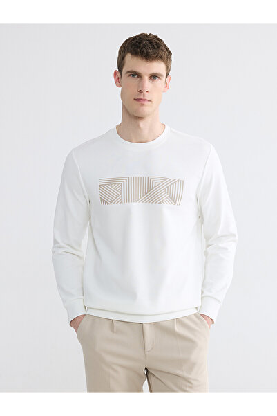 LC Waikiki Peak New Season Crew Neck Printed Men's Sweatshirt