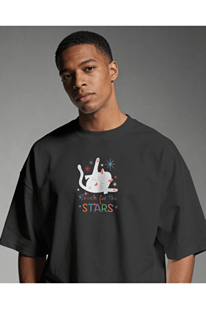 buzagi tasarım ürünleri Reach for the Stars Unisex Regular T-Shirt