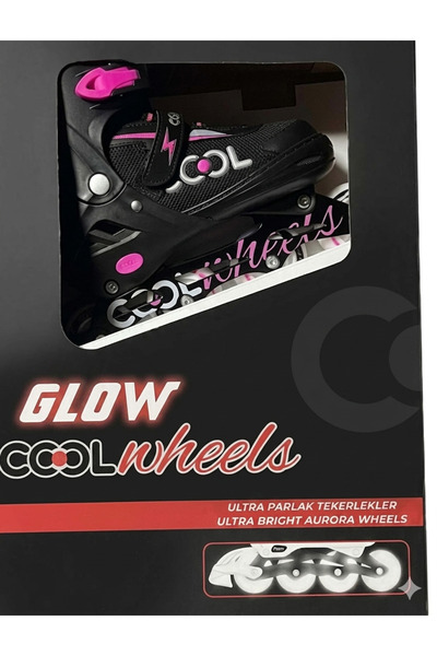 Cool Wheels paten GLOW PATEN ULTRA PARLAK TEKERLEKLER PEMBE (30-33)