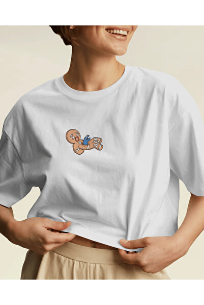buzagi tasarım ürünleri Cookie Monster Unisex White Regular T-Shirt
