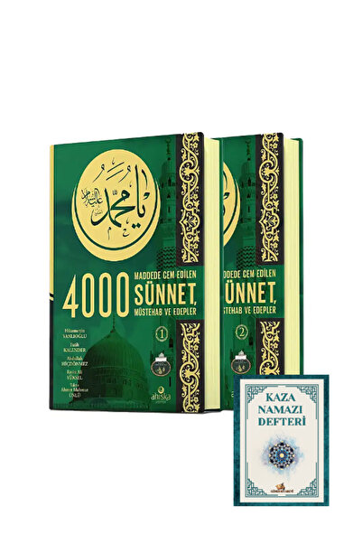 Ahıska Yayınevi 4000 Sünnet Müstehab Ve Edepler 2 Cilt Takım & kaza namazı de...