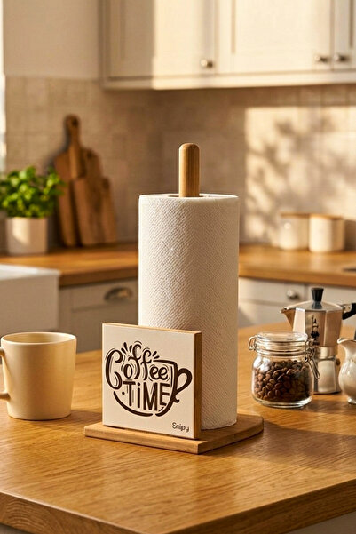 Snippy Label - Etiketli Bambu Rulo Dik Peçetelik Dekoratif Tasarımlı Dik Havl...