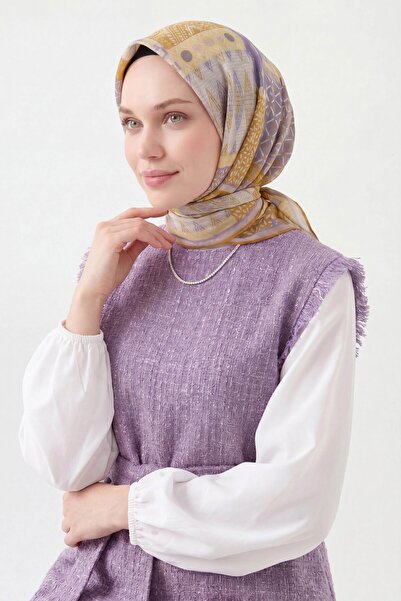 Silk Home Soft Scarf Authentic Gold