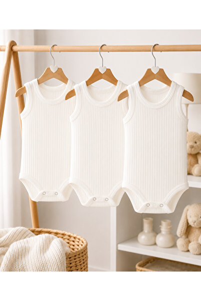 Petino 3 Pieces of Report Fabric Strap Baby Bodysuit 100% Cotton Newborn Baby...