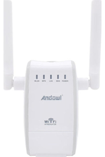 Andowl Q-A225 Επεκτατής WiFi Μονοζωνικός (2.4GHz) 300Mbps Με 2 Θύρες Ethernet
