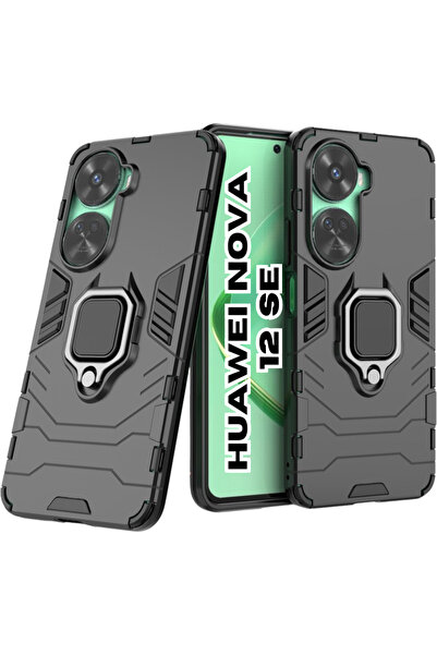OEM Huawei nova 12s, OEM, έξυπνη μαγνητική, μαύρο