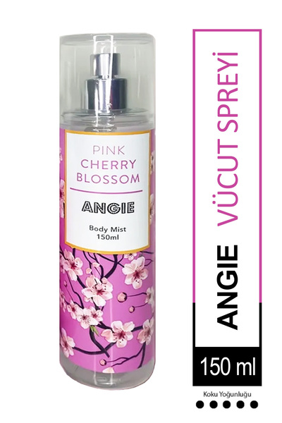Angie Pink Cheery Blossom Japon Kiraz Çiçeği Vücut Spreyi 150 ml ve Vücut Losyonu 250 ml