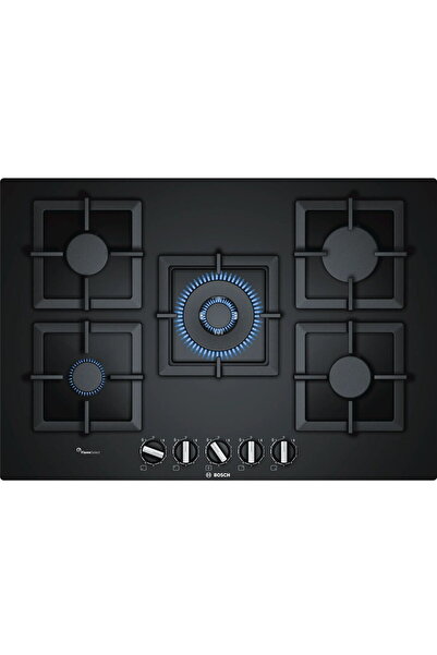 Bosch pe gaz PPQ7A6B20 5 zone 75 cm Wok, Negru