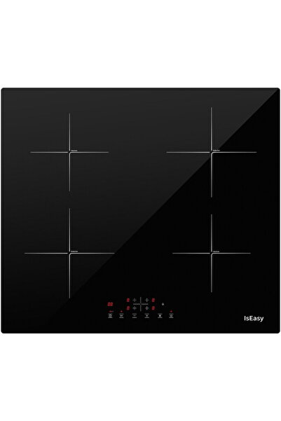 IsEasy Plita cu Inductie Incorporabila 4 Zone de Gatit 60 cm Negru Touch Cont...