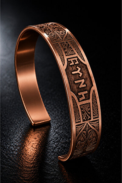 İyyaKee Göktürkçe Turkish Written Copper Bracelet Authentic Handcrafted Adjus...
