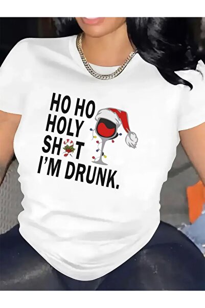 1001moda Short Sleeve T-Shirt Women | Fiber, Funny Christmas Design With Sant...